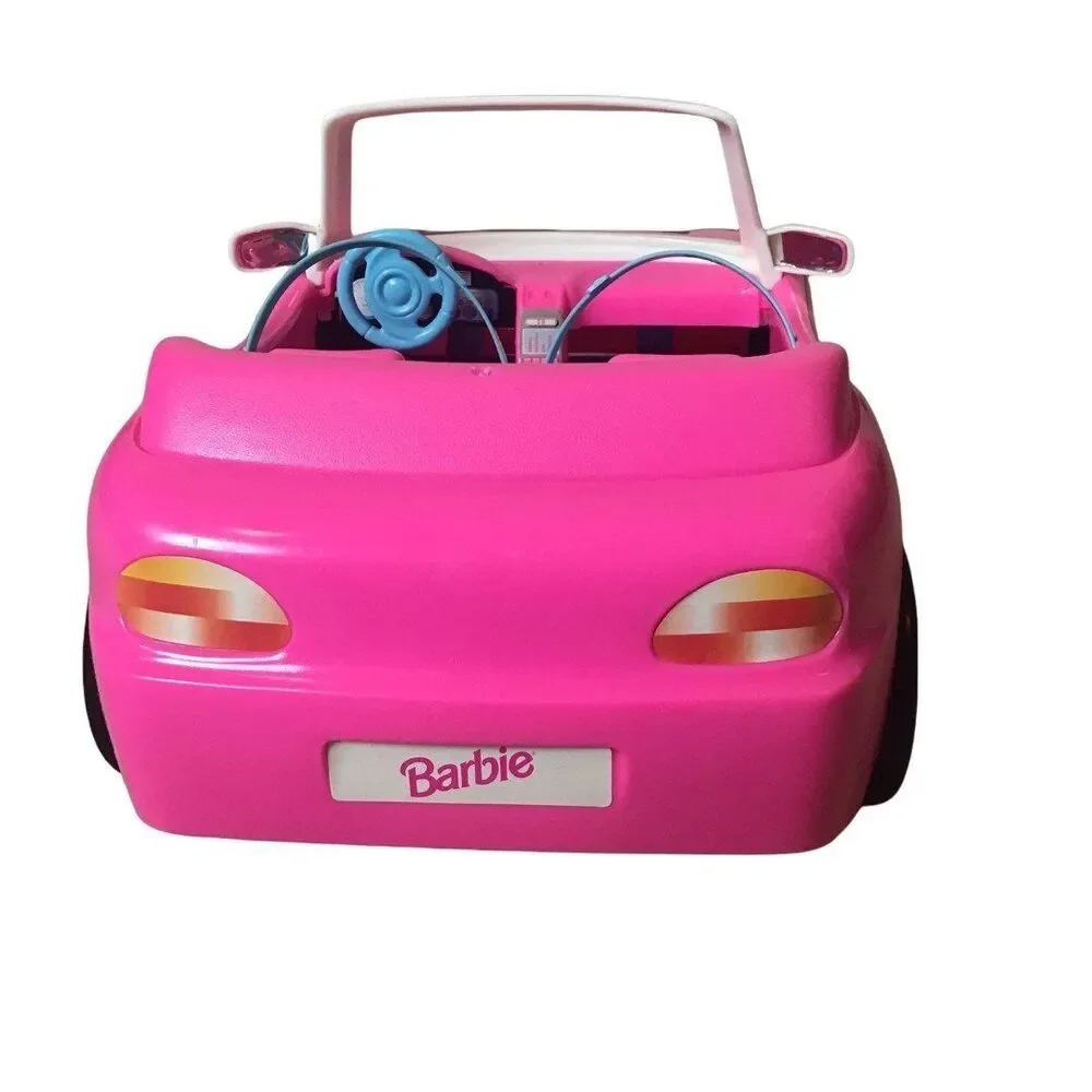Barbie Mattel 1996 Hot Drivin' Sports Car Pink Convertible Doll Vehicle Vintage